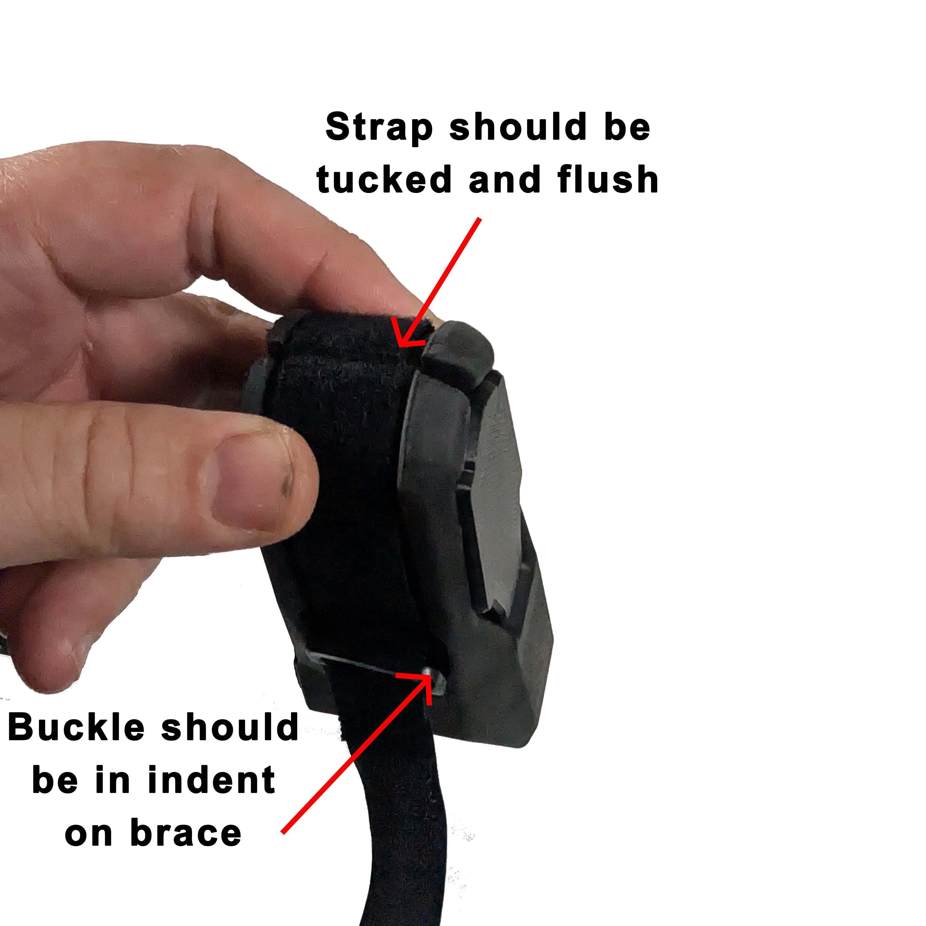 HB PDW Insert showing how the strap should look when tucked in the cavity