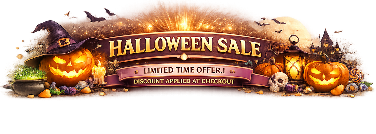 Halloween Sale - 10% Discount applied at checkout